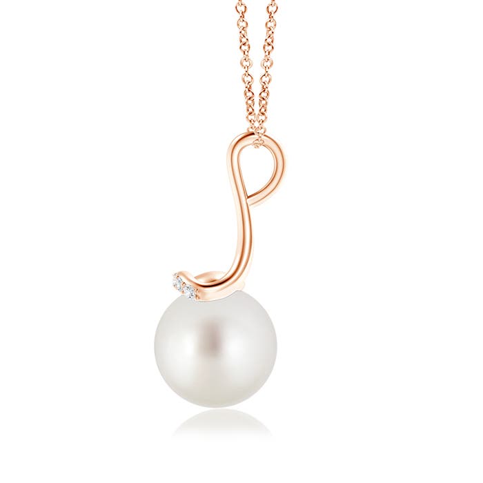 AAA - South Sea Cultured Pearl / 5.3 CT / 14 KT Rose Gold