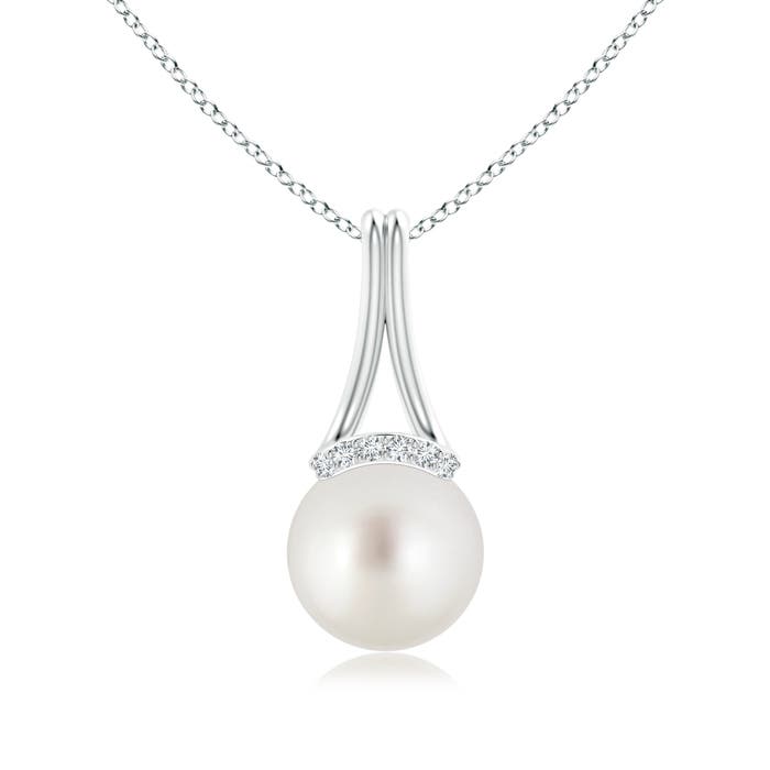 AAA - South Sea Cultured Pearl / 5.3 CT / 14 KT White Gold