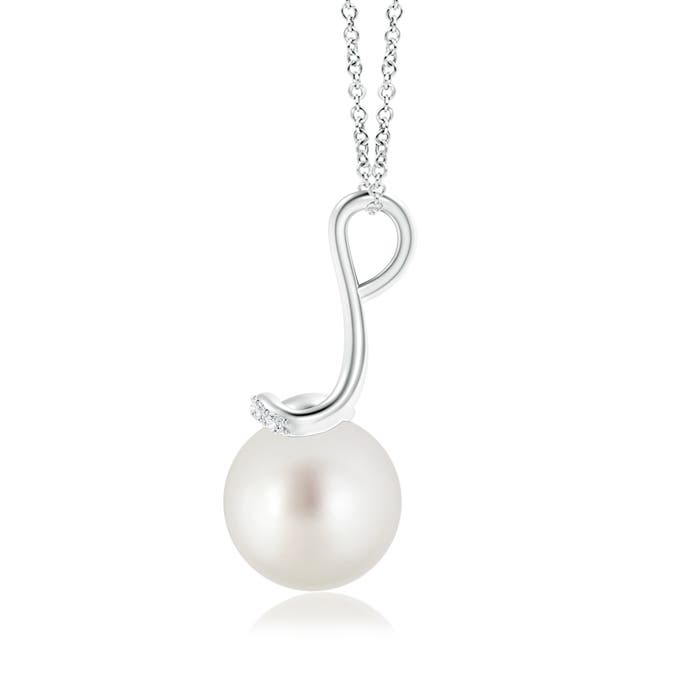 AAA - South Sea Cultured Pearl / 5.3 CT / 14 KT White Gold