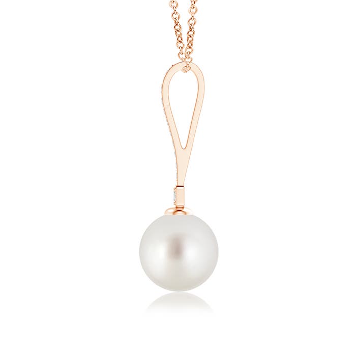 AAA - South Sea Cultured Pearl / 5.35 CT / 14 KT Rose Gold