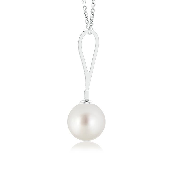 AAA - South Sea Cultured Pearl / 5.35 CT / 14 KT White Gold