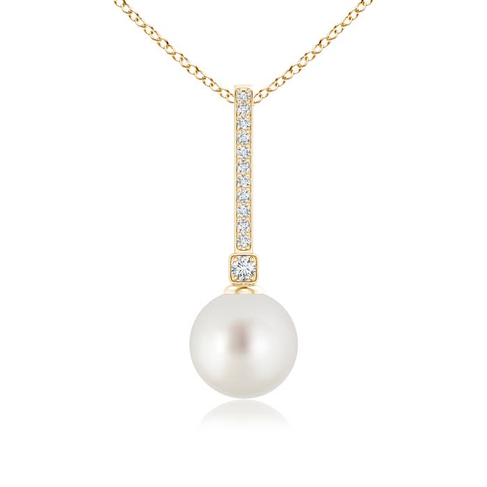 AAA - South Sea Cultured Pearl / 5.35 CT / 14 KT Yellow Gold