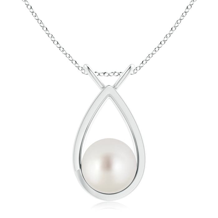 AAA - South Sea Cultured Pearl / 7.2 CT / 14 KT White Gold