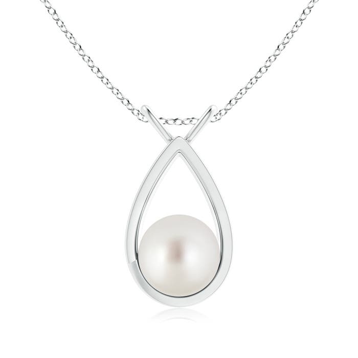 AAA - South Sea Cultured Pearl / 5.25 CT / 14 KT White Gold