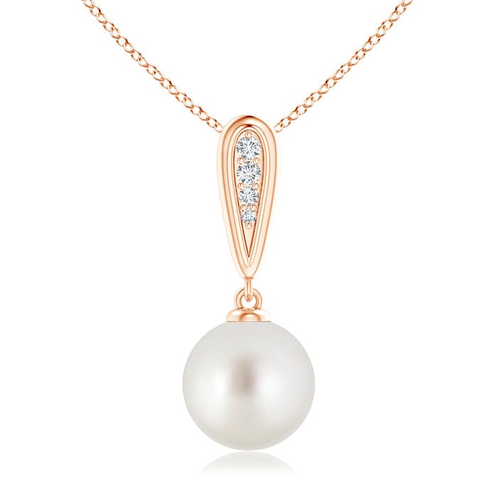 AAA - South Sea Cultured Pearl / 5.29 CT / 14 KT Rose Gold