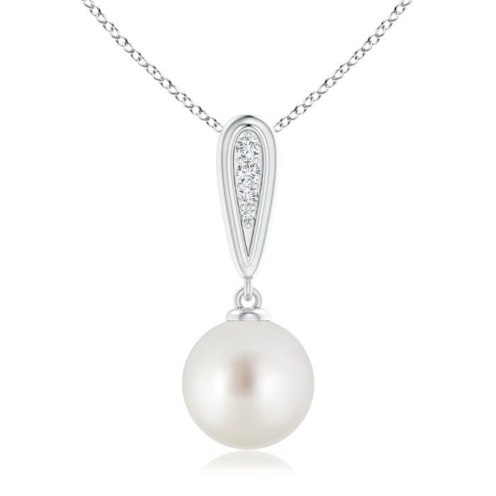 AAA - South Sea Cultured Pearl / 5.29 CT / 14 KT White Gold