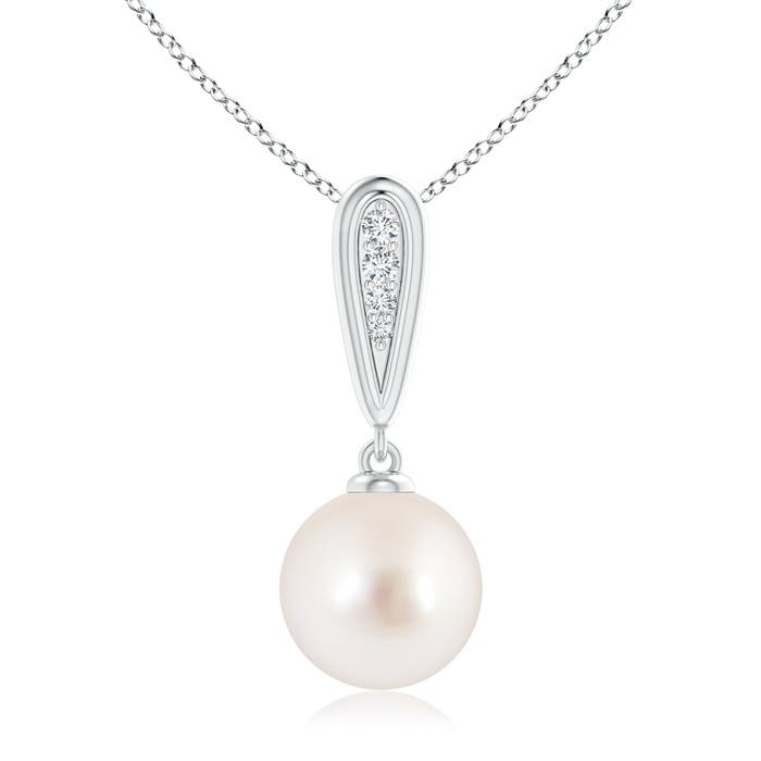 AAAA - South Sea Cultured Pearl / 5.29 CT / 14 KT White Gold