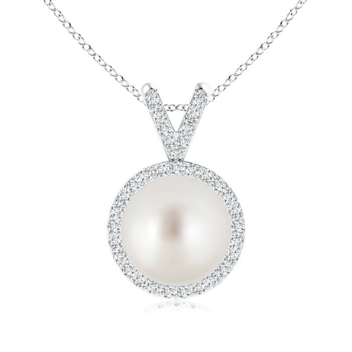 AAA - South Sea Cultured Pearl / 7.47 CT / 14 KT White Gold