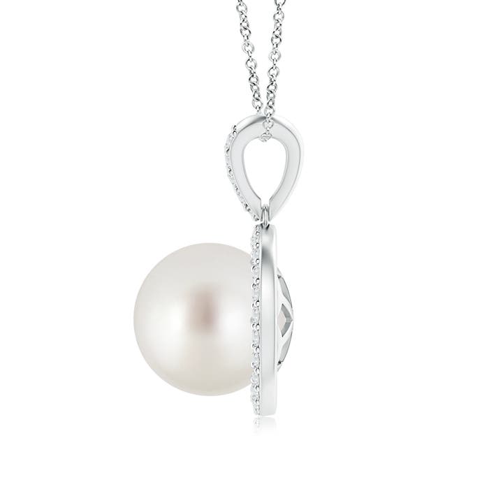 AAA - South Sea Cultured Pearl / 7.47 CT / 14 KT White Gold