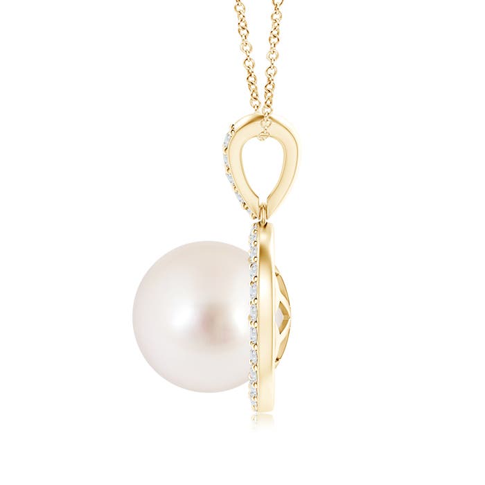 AAAA - South Sea Cultured Pearl / 7.47 CT / 14 KT Yellow Gold