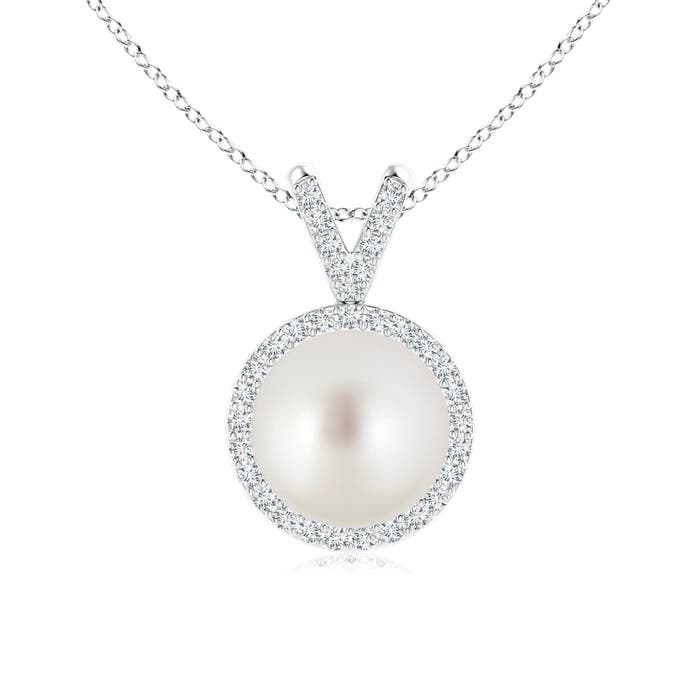 AAA - South Sea Cultured Pearl / 5.45 CT / 14 KT White Gold