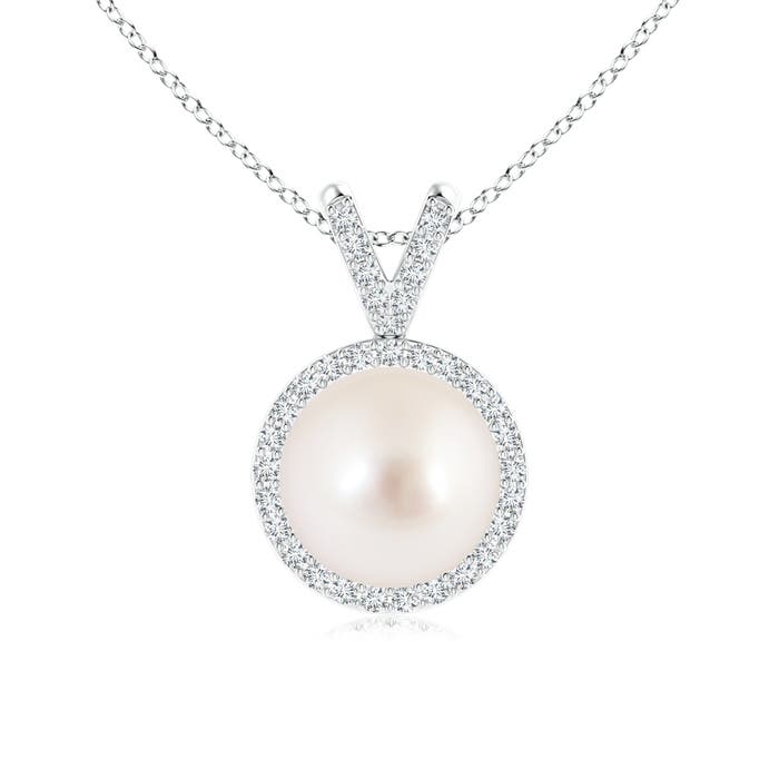 AAAA - South Sea Cultured Pearl / 5.45 CT / 14 KT White Gold