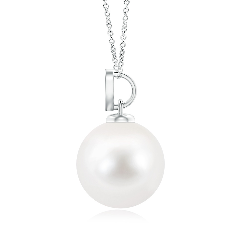 9mm AA Freshwater Pearl Pendant with Heart-Shaped Bale in White Gold product image