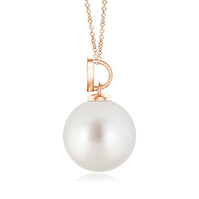9mm AAA South Sea Pearl Pendant with Heart-Shaped Bale in Rose Gold product image