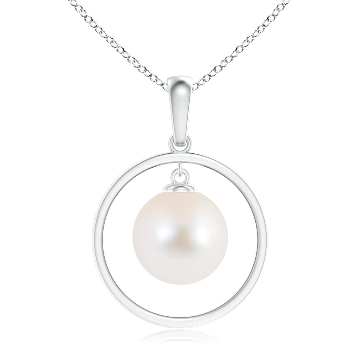 AAA - Freshwater Cultured Pearl / 7.2 CT / 14 KT White Gold