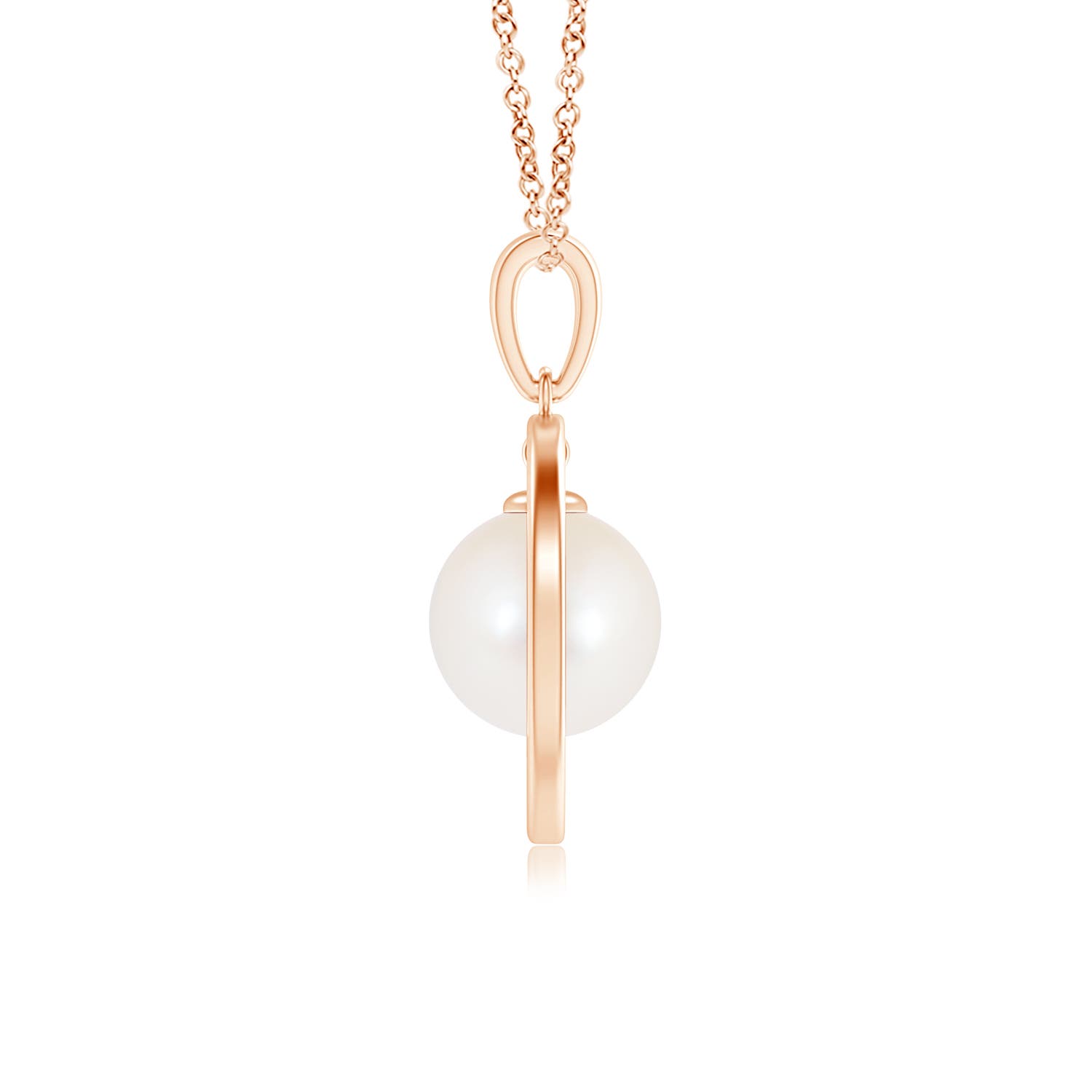 AAA - Freshwater Cultured Pearl / 3.7 CT / 14 KT Rose Gold