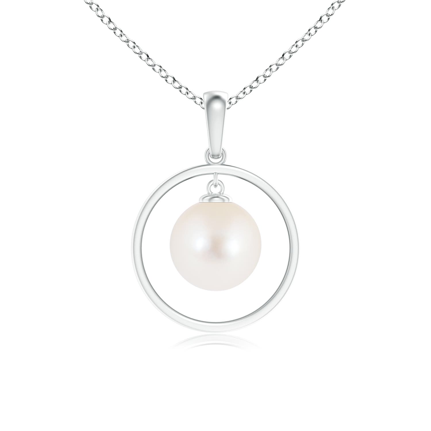 AAA - Freshwater Cultured Pearl / 3.7 CT / 14 KT White Gold