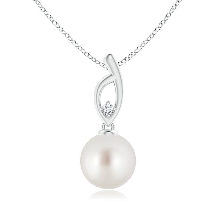 AAA - South Sea Cultured Pearl / 5.28 CT / 14 KT White Gold