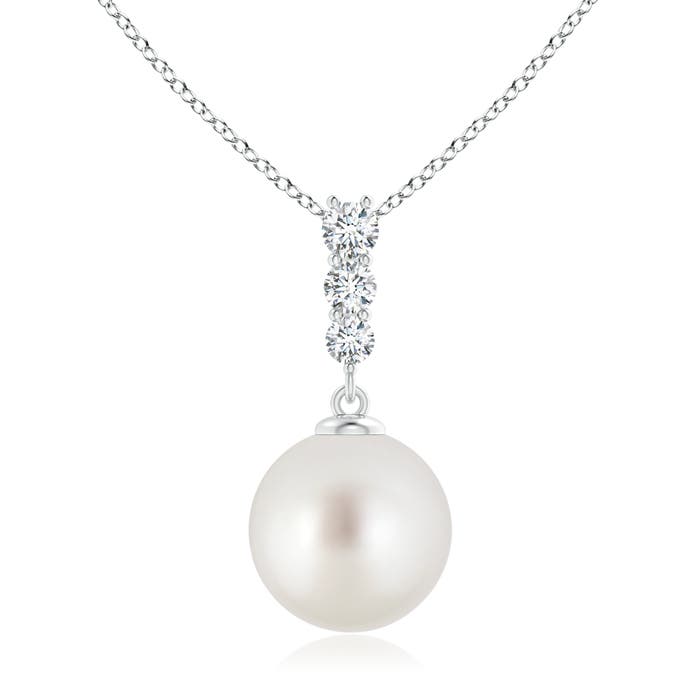 AAA - South Sea Cultured Pearl / 7.42 CT / 14 KT White Gold