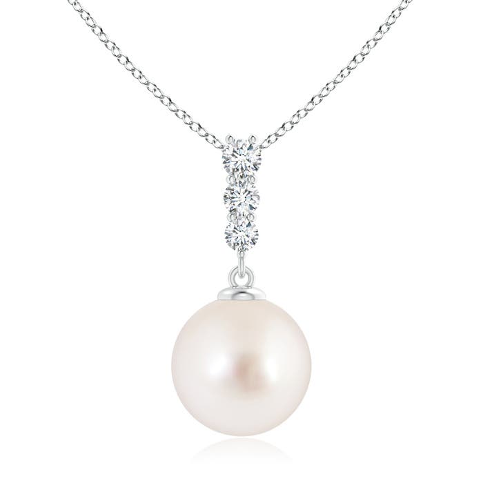 AAAA - South Sea Cultured Pearl / 7.42 CT / 14 KT White Gold