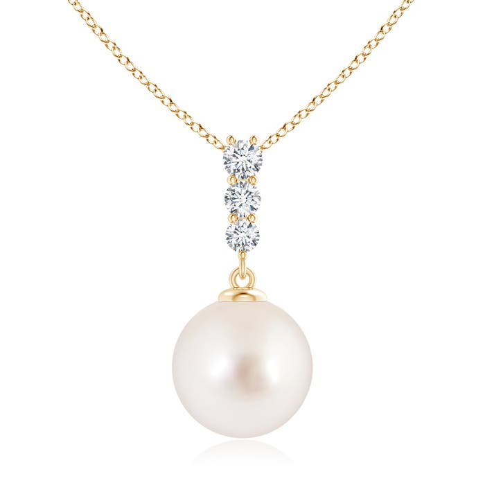 AAAA - South Sea Cultured Pearl / 7.42 CT / 14 KT Yellow Gold
