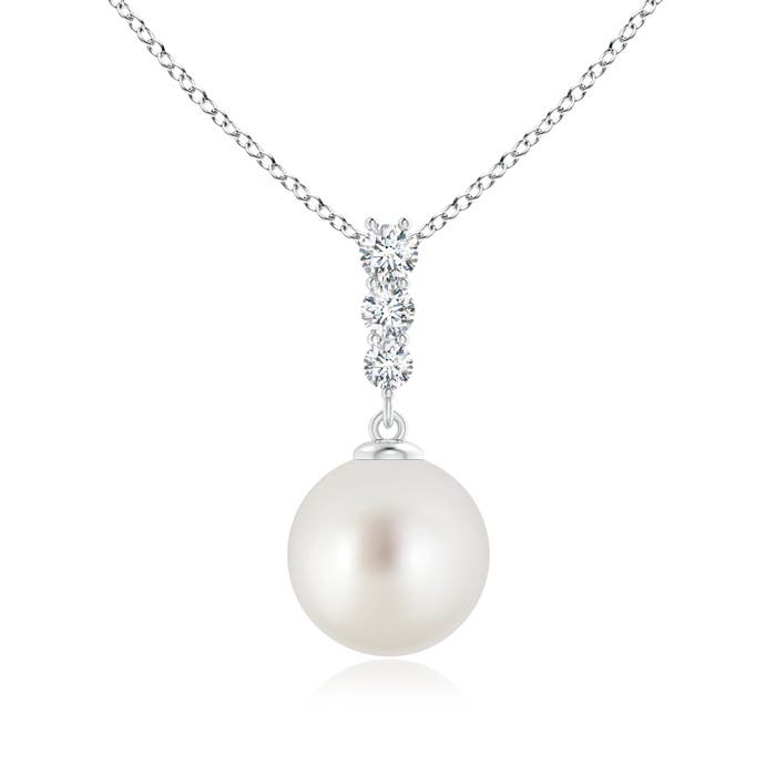 AAA - South Sea Cultured Pearl / 5.43 CT / 14 KT White Gold