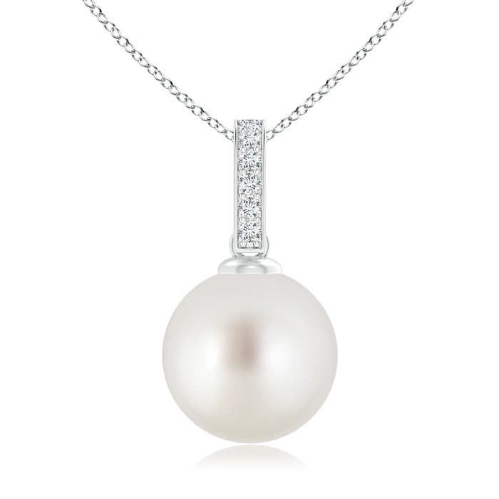 AAA - South Sea Cultured Pearl / 7.25 CT / 14 KT White Gold