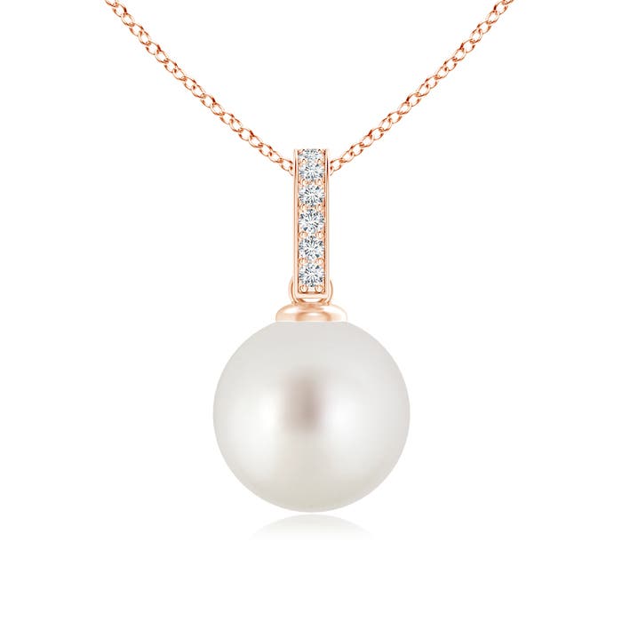 AAA - South Sea Cultured Pearl / 5.29 CT / 14 KT Rose Gold