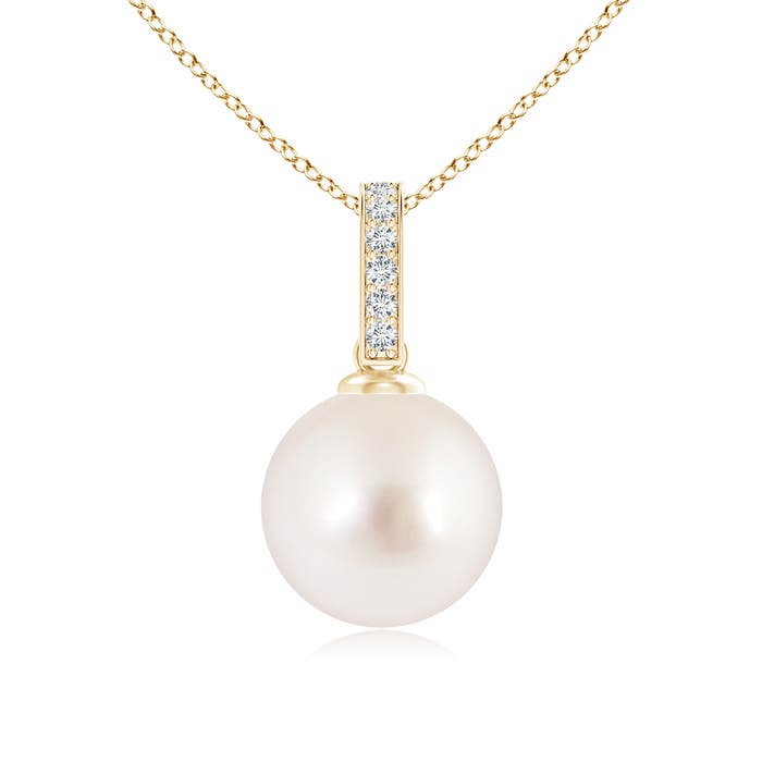 AAAA - South Sea Cultured Pearl / 5.29 CT / 14 KT Yellow Gold