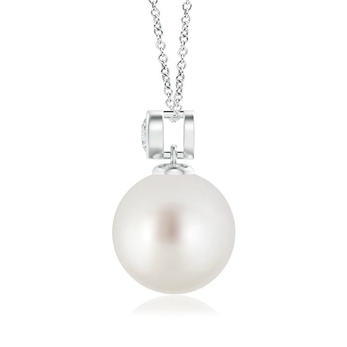 AAA - South Sea Cultured Pearl / 7.31 CT / 14 KT White Gold