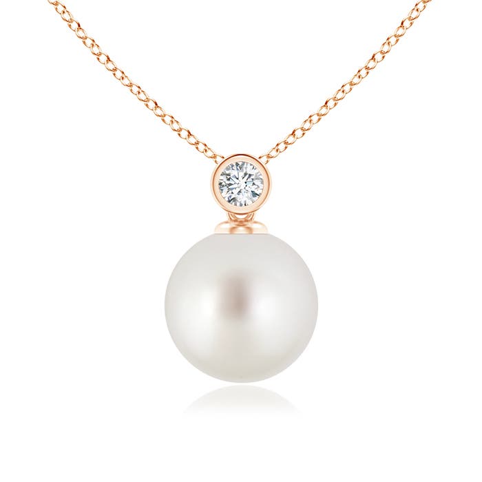 AAA - South Sea Cultured Pearl / 5.33 CT / 14 KT Rose Gold