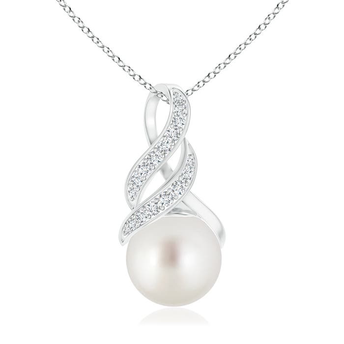 AAA - South Sea Cultured Pearl / 7.36 CT / 14 KT White Gold