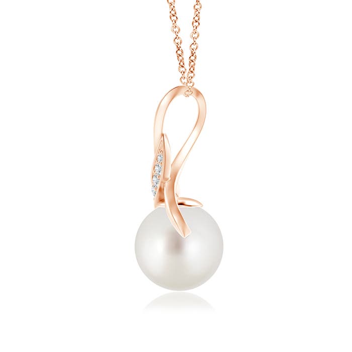 AAA - South Sea Cultured Pearl / 5.38 CT / 14 KT Rose Gold