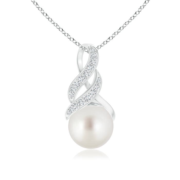 AAA - South Sea Cultured Pearl / 5.38 CT / 14 KT White Gold