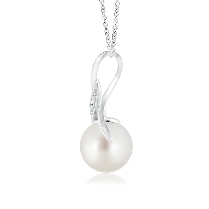 AAA - South Sea Cultured Pearl / 5.38 CT / 14 KT White Gold