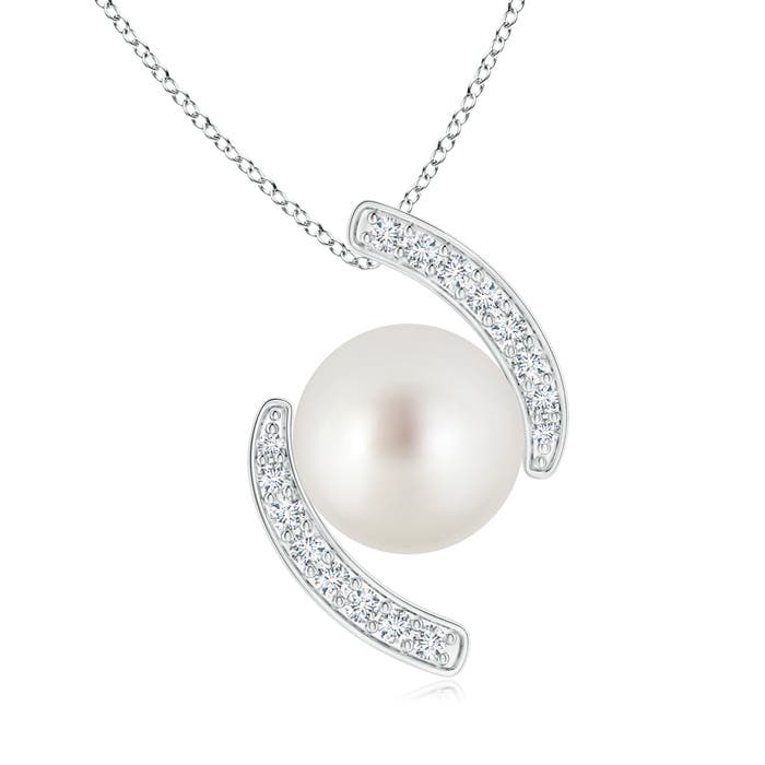 AAA - South Sea Cultured Pearl / 7.41 CT / 14 KT White Gold