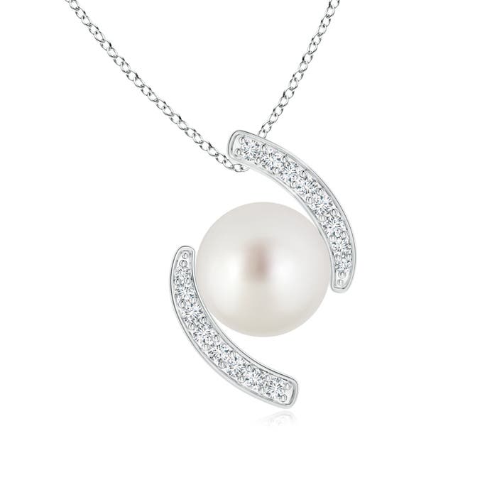 AAA - South Sea Cultured Pearl / 5.43 CT / 14 KT White Gold