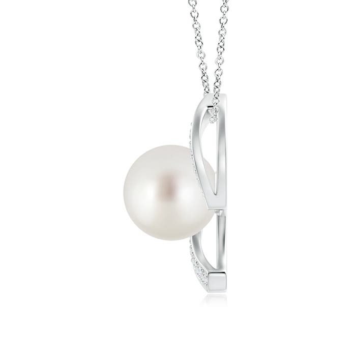 AAA - South Sea Cultured Pearl / 5.43 CT / 14 KT White Gold