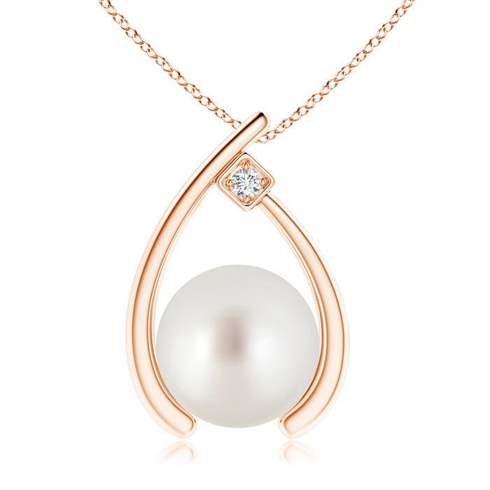 AAA - South Sea Cultured Pearl / 7.23 CT / 14 KT Rose Gold