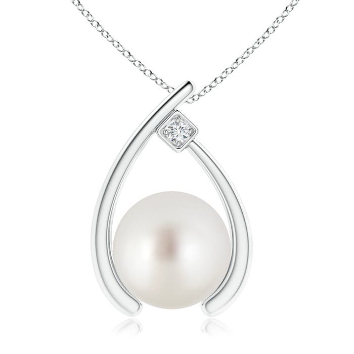 AAA - South Sea Cultured Pearl / 7.23 CT / 14 KT White Gold