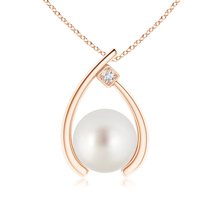 AAA - South Sea Cultured Pearl / 5.27 CT / 14 KT Rose Gold