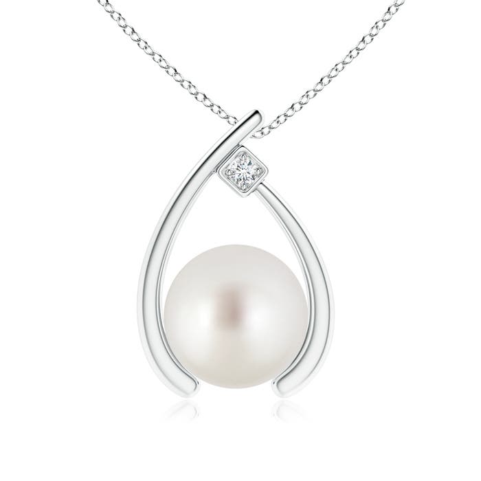 AAA - South Sea Cultured Pearl / 5.27 CT / 14 KT White Gold