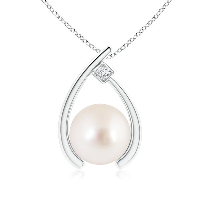 AAAA - South Sea Cultured Pearl / 5.27 CT / 14 KT White Gold