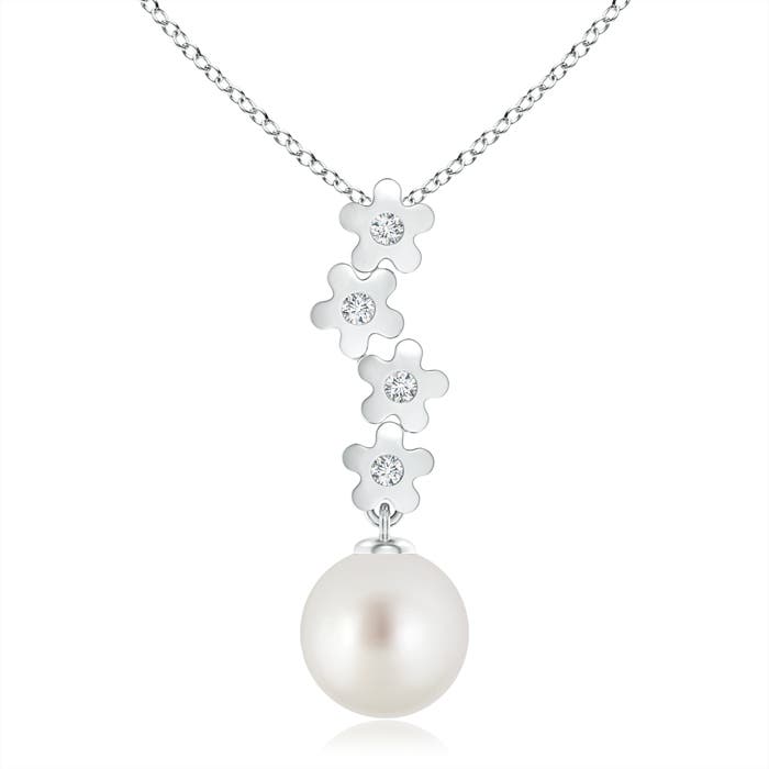 AAA - South Sea Cultured Pearl / 7.32 CT / 14 KT White Gold