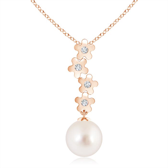 AAAA - South Sea Cultured Pearl / 7.32 CT / 14 KT Rose Gold