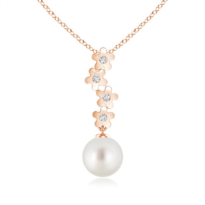 AAA - South Sea Cultured Pearl / 5.33 CT / 14 KT Rose Gold