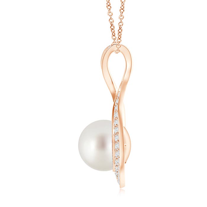 AAA - South Sea Cultured Pearl / 8.11 CT / 14 KT Rose Gold