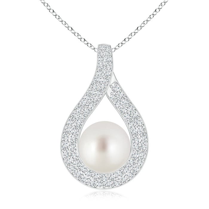 AAA - South Sea Cultured Pearl / 8.11 CT / 14 KT White Gold