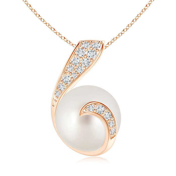 AAA - South Sea Cultured Pearl / 7.37 CT / 14 KT Rose Gold