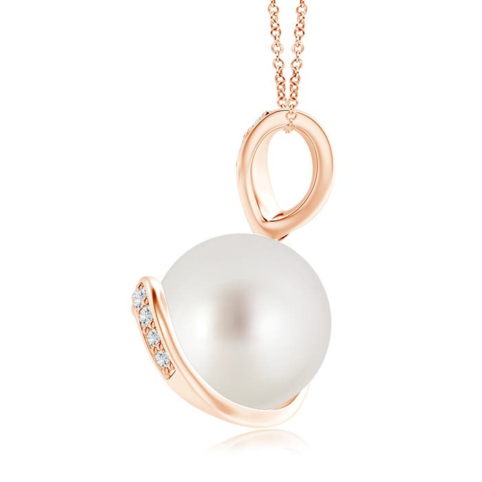 AAA - South Sea Cultured Pearl / 7.37 CT / 14 KT Rose Gold